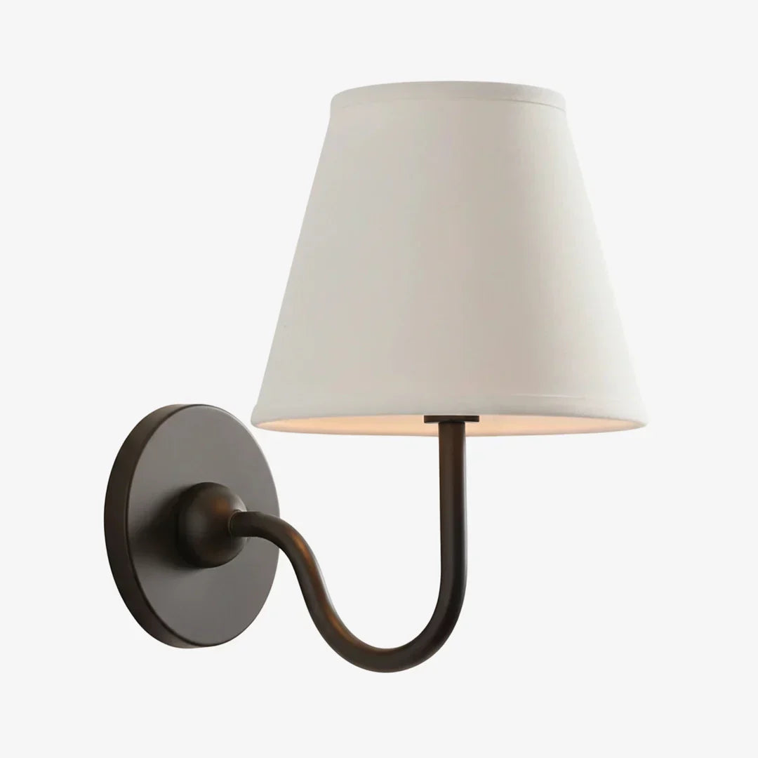 Wall Lamp Pleated Linen Shade Warm Ambient Light