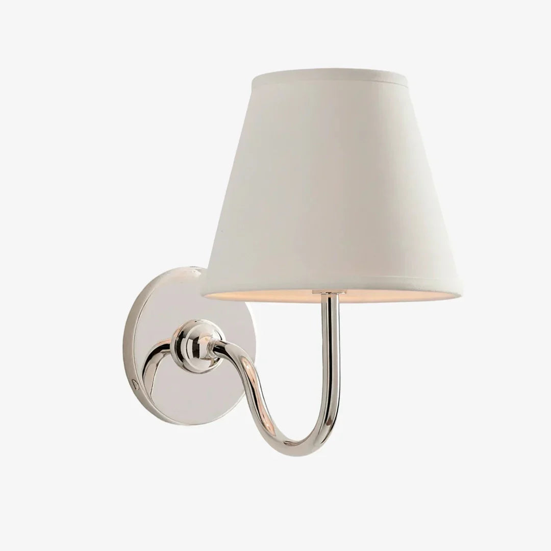 Wall Lamp Pleated Linen Shade Warm Ambient Light