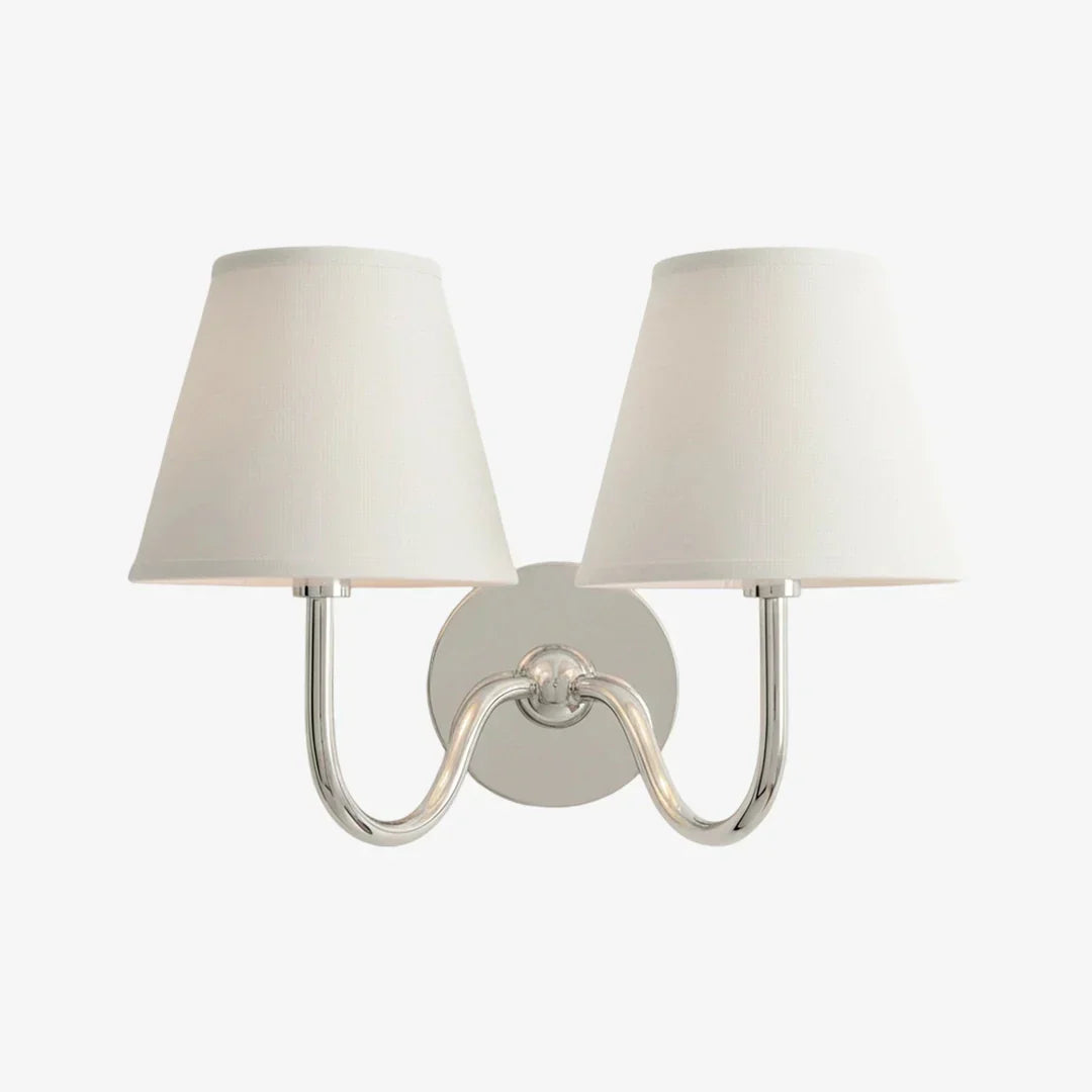 Wall Lamp Pleated Linen Shade Warm Ambient Light