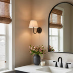 Wall Lamp Pleated Linen Shade Warm Ambient Light