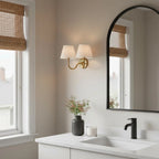 Wall Lamp Pleated Linen Shade Warm Ambient Light