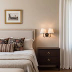 Wall Lamp Pleated Linen Shade Warm Ambient Light
