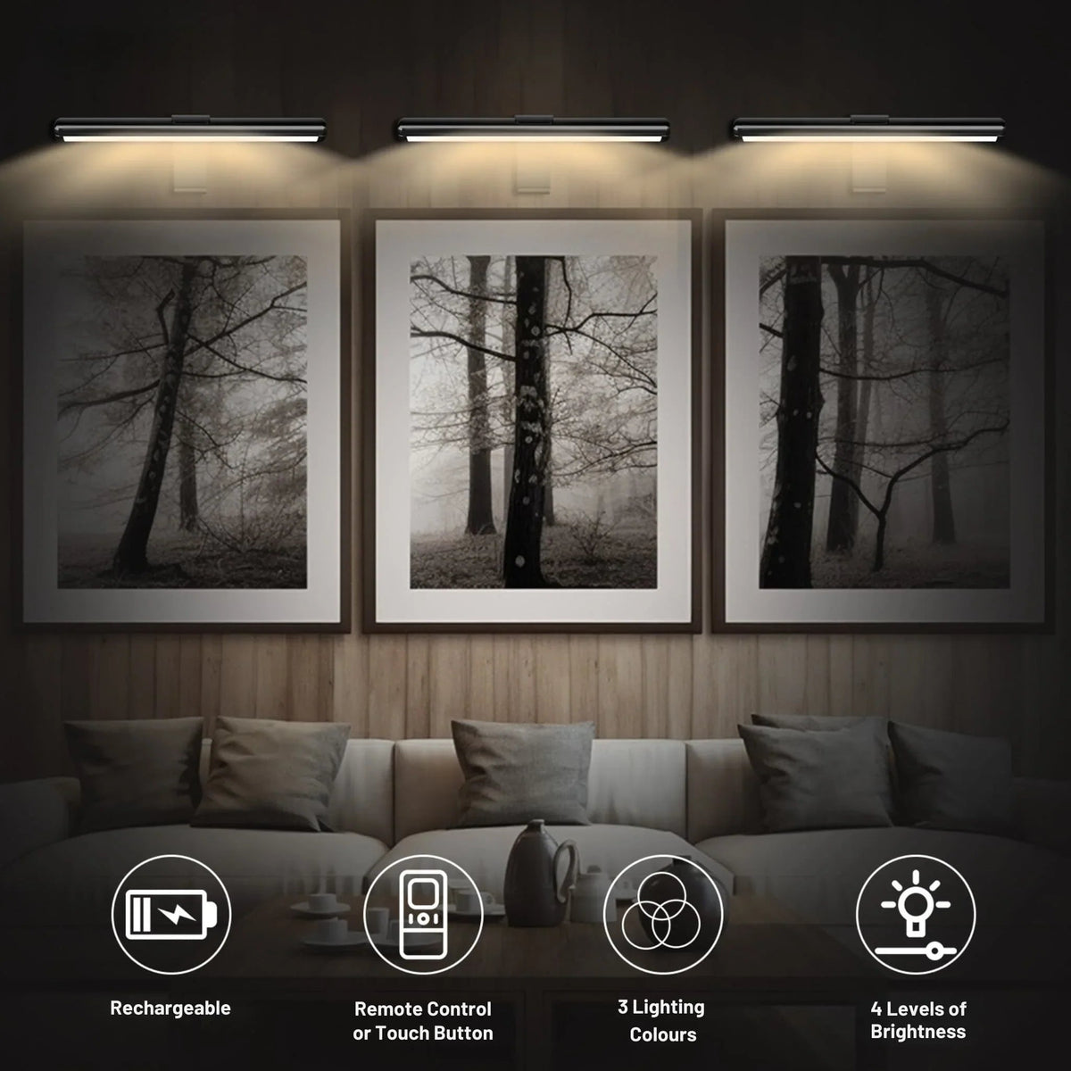 Wall Lamp Rechargeable Motion Sensor & Touch Control