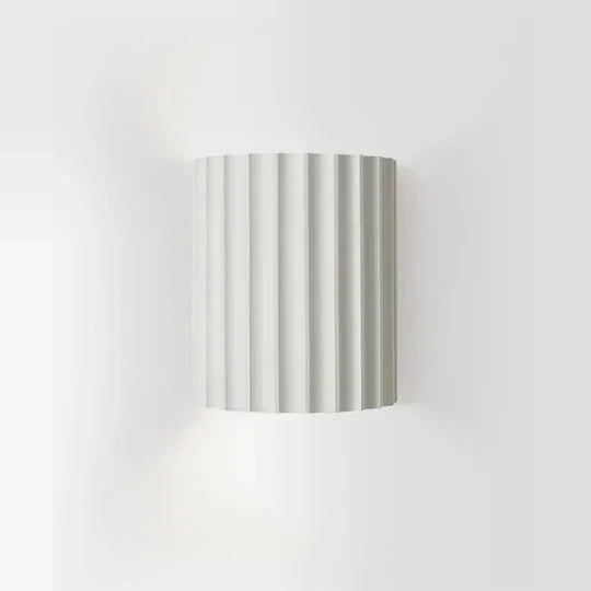 Wall Lamp Ribbed Resin Warm 7W LED
