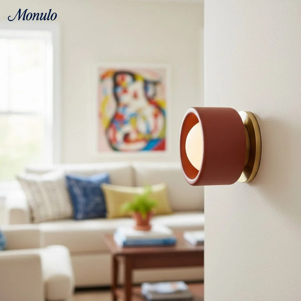Wall Lamp Round Ceramic Flush Mount