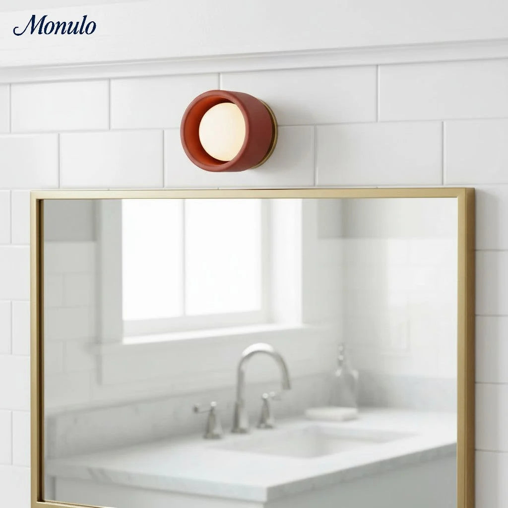 Wall Lamp Round Ceramic Flush Mount