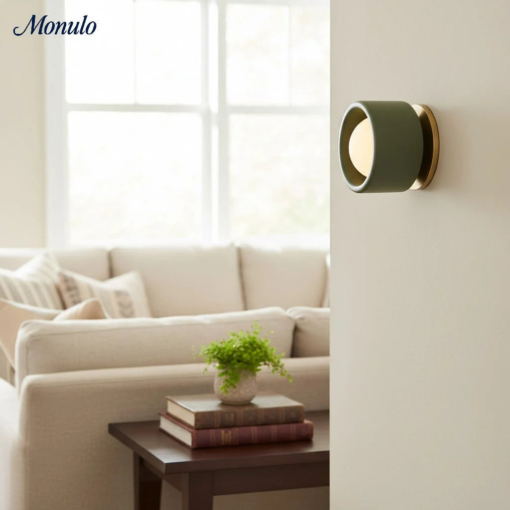 Wall Lamp Round Ceramic Flush Mount