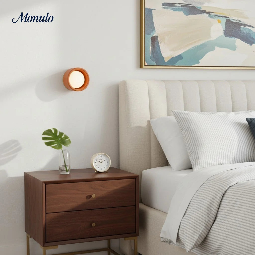 Wall Lamp Round Ceramic Flush Mount