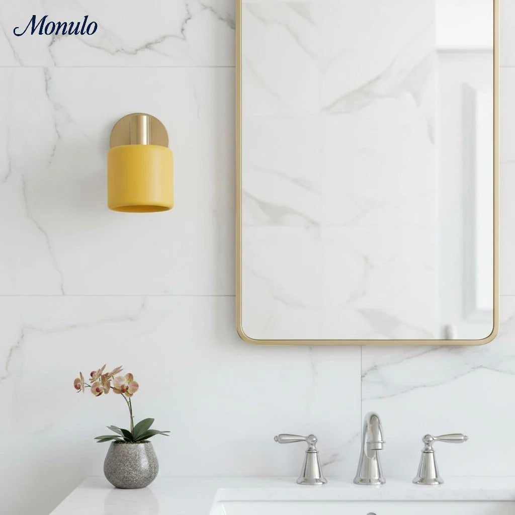 Wall Lamp Round Ceramic Flush Mount
