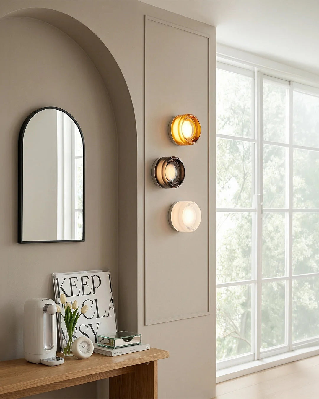 Wall Lamp Round Integrated LED Acrylic Diffuser