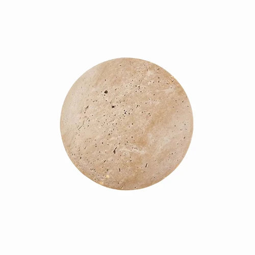 Wall Lamp Round Travertine Backlit