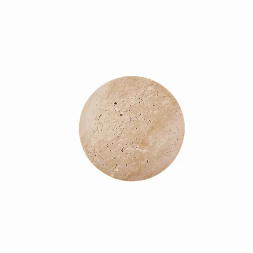 Wall Lamp Round Travertine Backlit