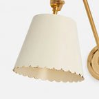 Wall Lamp Scalloped Shade Lacquered Metal 35 cm