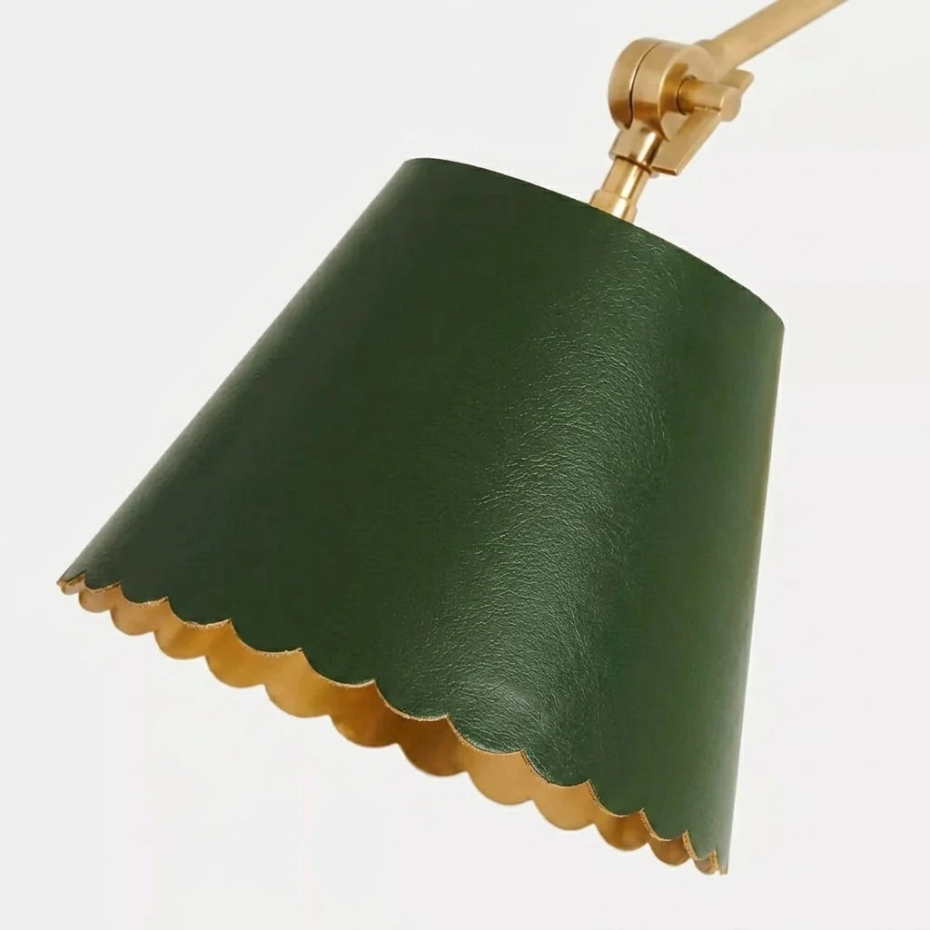 Wall Lamp Scalloped Shade Lacquered Metal 35 cm
