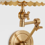 Wall Lamp Scalloped Shade Lacquered Metal 35 cm