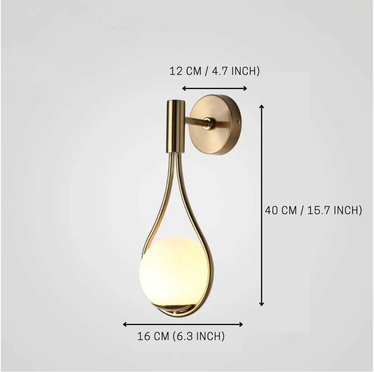 Wall Lamp Scandinavian Metal Easy Installation