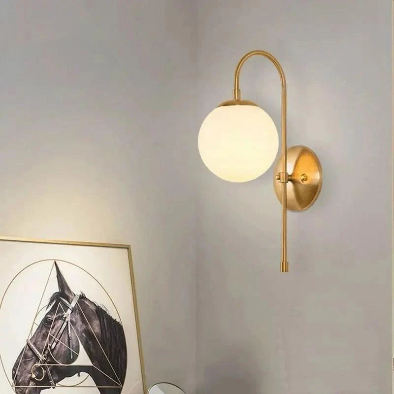 Wall Lamp Scandinavian Minimalist Gold Metal