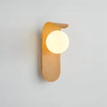 Wall Lamp Scandinavian Wood Globe & Integrated LED