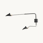 Wall Lamp Sculptural Dual Adjustable Arms Aluminum & Brass