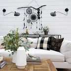 Wall Lamp Sculptural Dual Adjustable Arms Aluminum & Brass