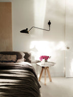 Wall Lamp Sculptural Dual Adjustable Arms Aluminum & Brass