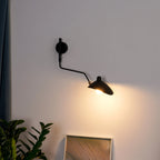 Wall Lamp Sculptural Dual Adjustable Arms Aluminum & Brass