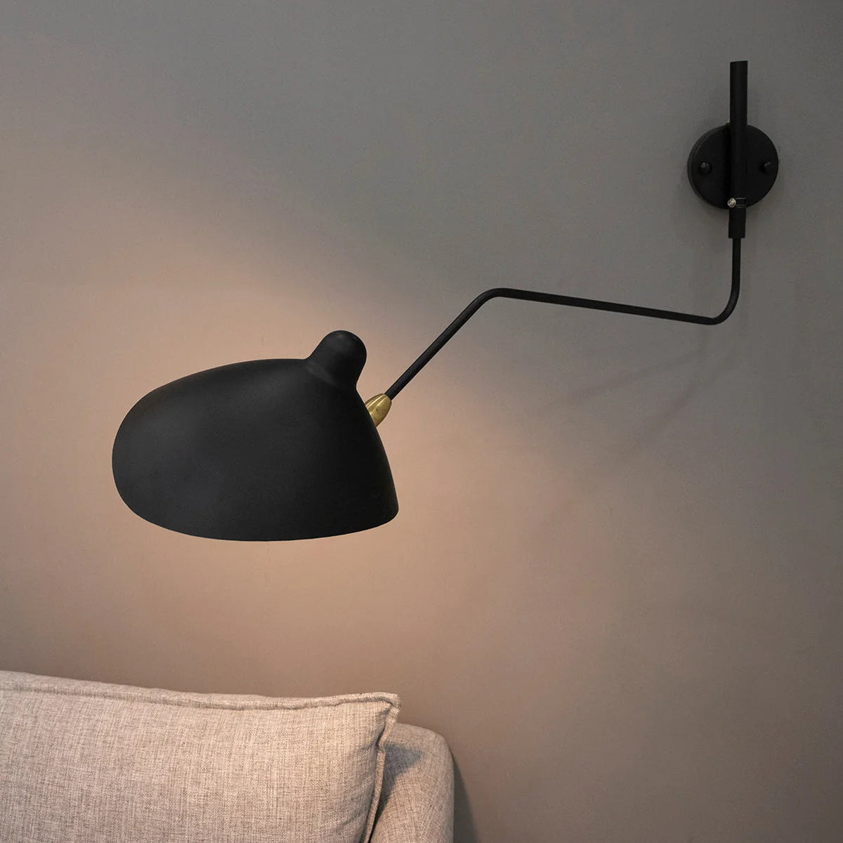 Wall Lamp Sculptural Dual Adjustable Arms Aluminum & Brass