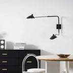 Wall Lamp Sculptural Dual Adjustable Arms Aluminum & Brass