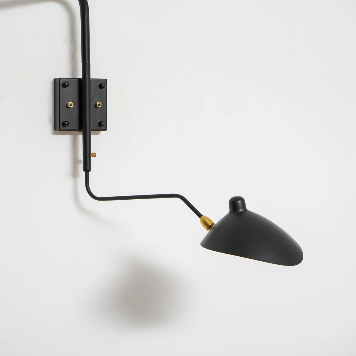 Wall Lamp Sculptural Dual Adjustable Arms Aluminum & Brass
