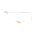 Wall Lamp Sculptural Dual Adjustable Arms Aluminum & Brass