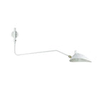 Wall Lamp Sculptural Dual Adjustable Arms Aluminum & Brass