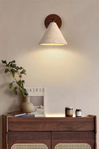 Wall Lamp Tapered Travertine Warm Indirect Light