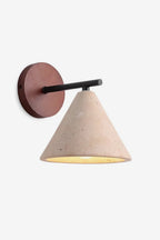 Wall Lamp Tapered Travertine Warm Indirect Light