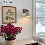 Wall Lamp Tapered Travertine Warm Indirect Light
