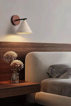 Wall Lamp Tapered Travertine Warm Indirect Light