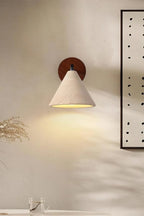 Wall Lamp Tapered Travertine Warm Indirect Light