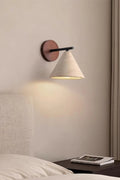 Wall Lamp Tapered Travertine Warm Indirect Light
