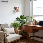 Wall Lamp Tapered Travertine Warm Indirect Light