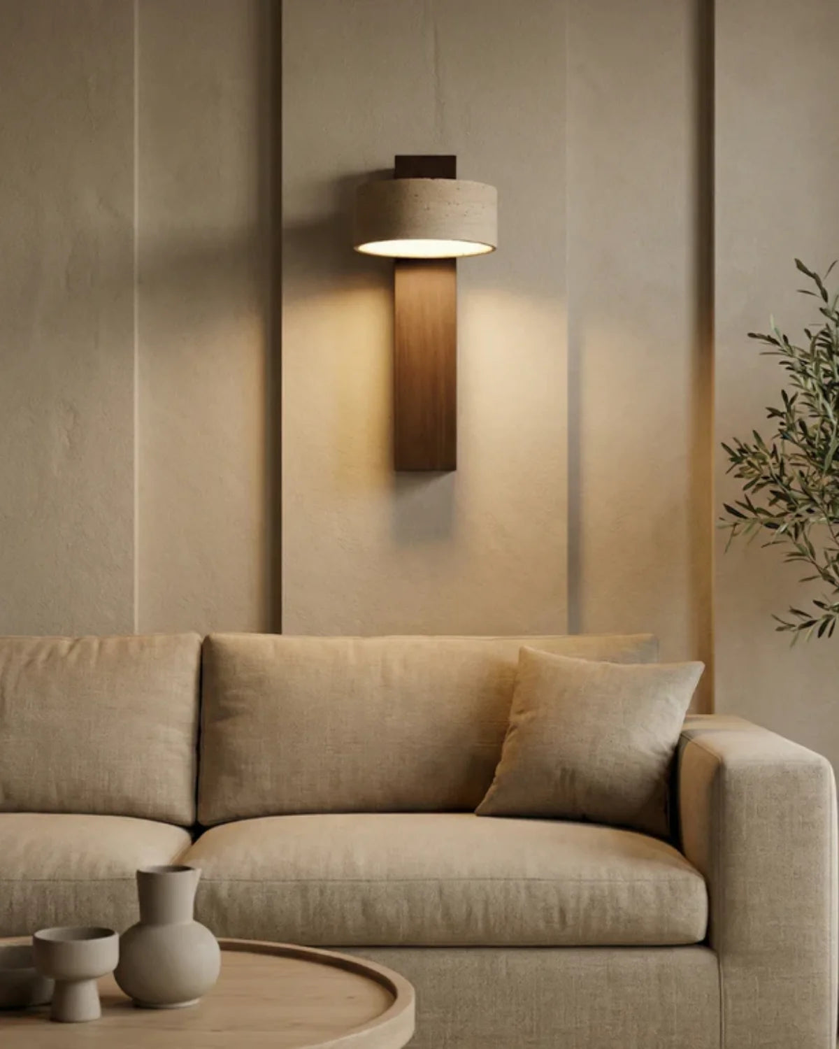 Wall Lamp Travertine Warm Ambient Glow