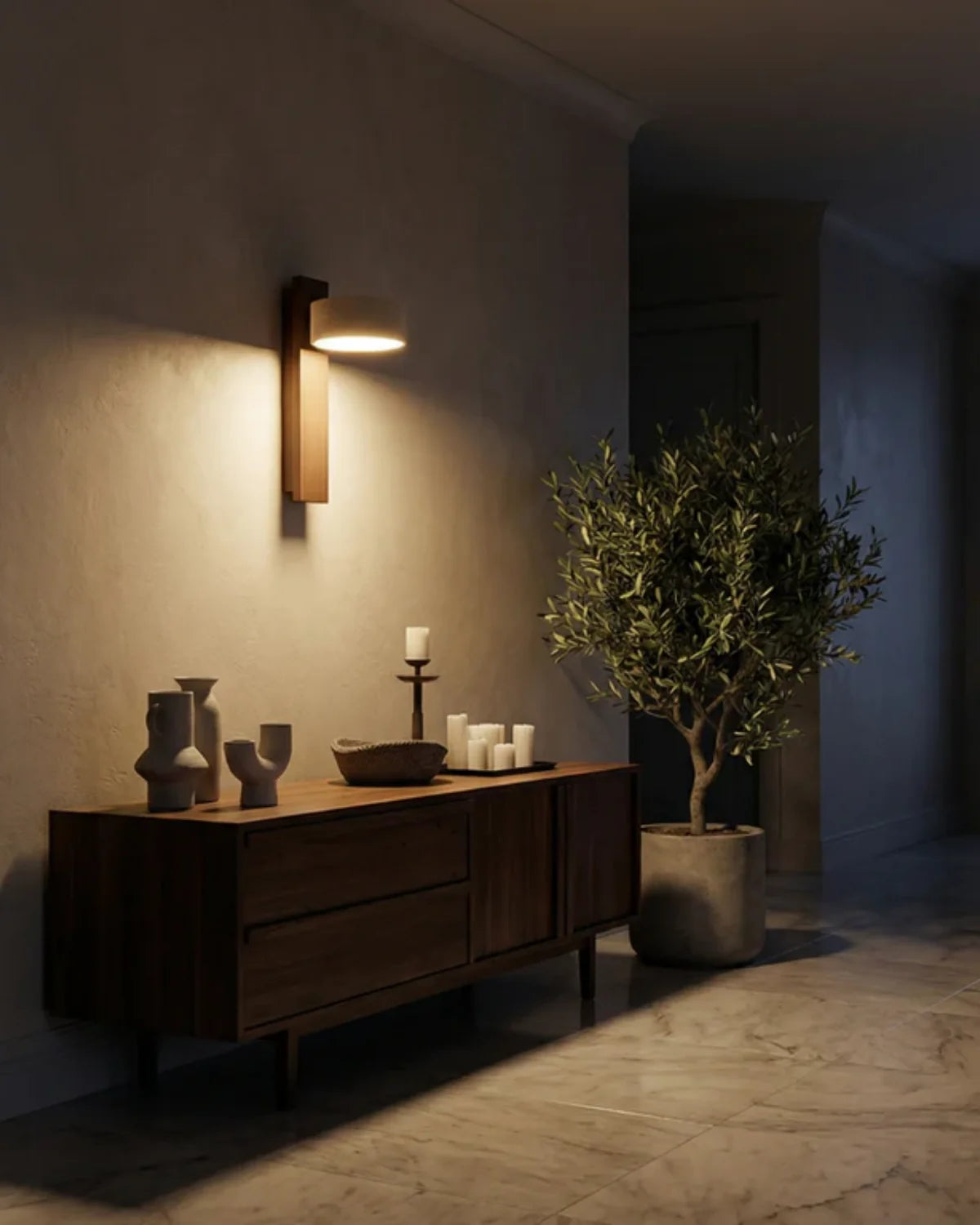Wall Lamp Travertine Warm Ambient Glow