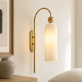 Wall Lamp Vertical Ribbed Glass Diffused Light