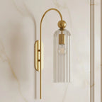 Wall Lamp Vertical Ribbed Glass Diffused Light
