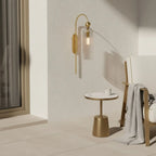 Wall Lamp Vertical Ribbed Glass Diffused Light
