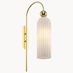 Wall Lamp Vertical Ribbed Glass Diffused Light