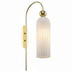 Wall Lamp Vertical Ribbed Glass Diffused Light