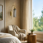Wall Lamp Vertical Ribbed Glass Diffused Light
