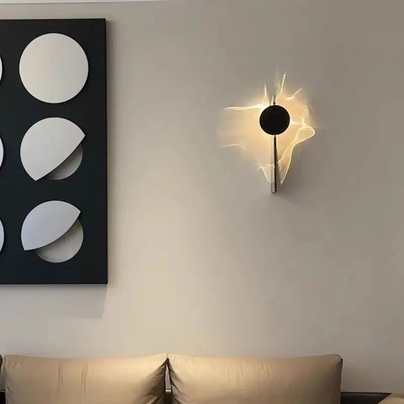 Wall Lamp Wavy Pattern 360° Rotation Energy-Efficient LED