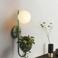 Wall Lamp With Planter Scandinavian Minimalist Warm Ambient Light