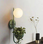 Wall Lamp With Planter Scandinavian Minimalist Warm Ambient Light