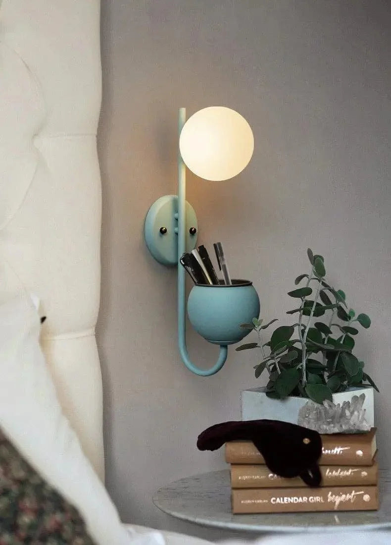 Wall Lamp With Planter Scandinavian Minimalist Warm Ambient Light